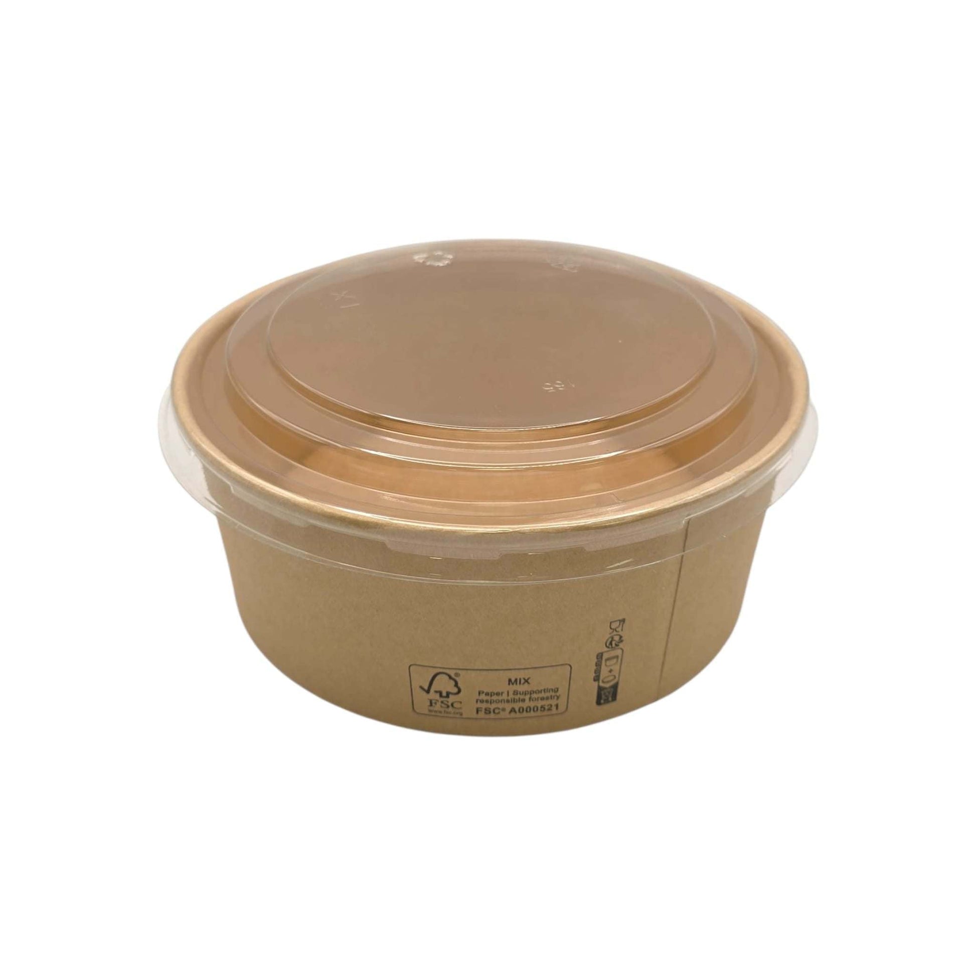 Kraft salade bowls 1100ml leakproof takeaway containers for hot and cold foods