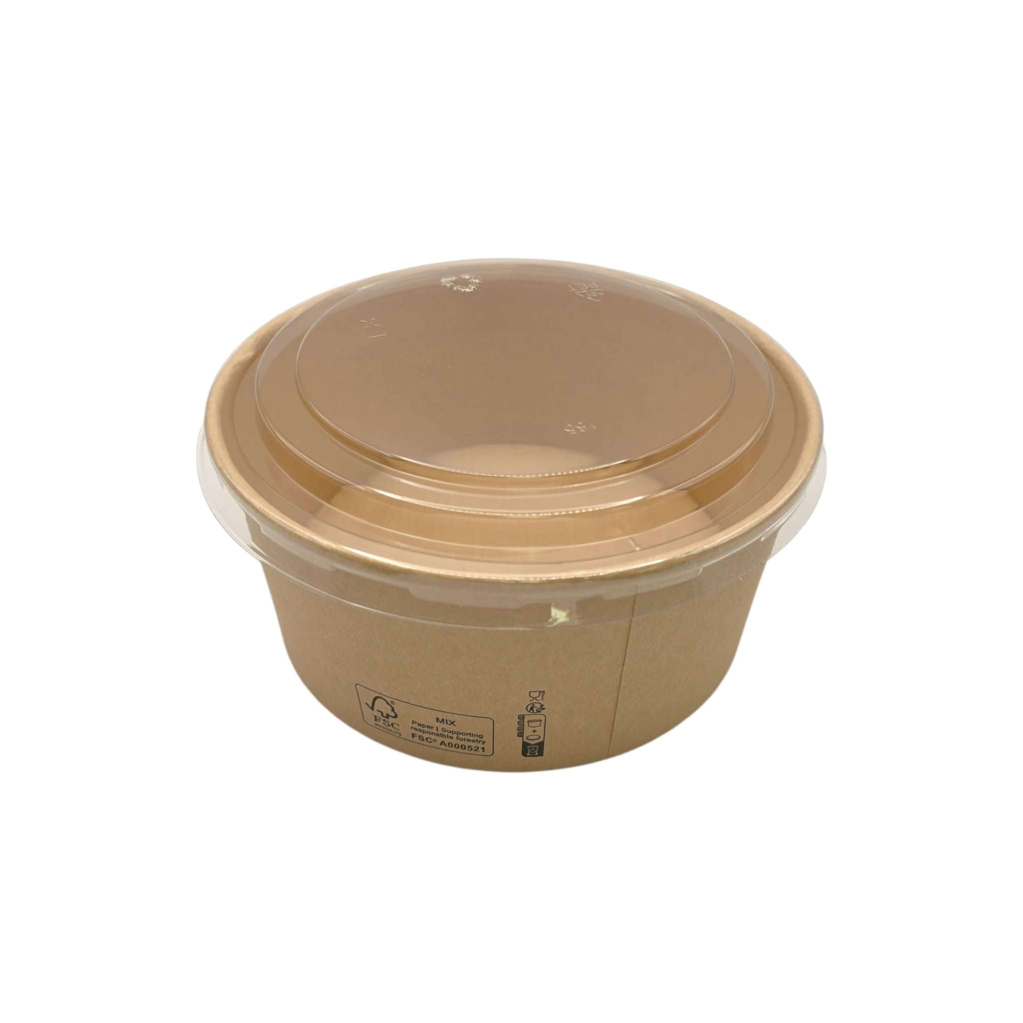 300x Salad / poke bowls 1200 ml– Kraft – Ø165 mm