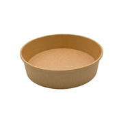 300x kraft salade poke bowls containers 1100ml Ø185mm with PE-coating for hot and cold food