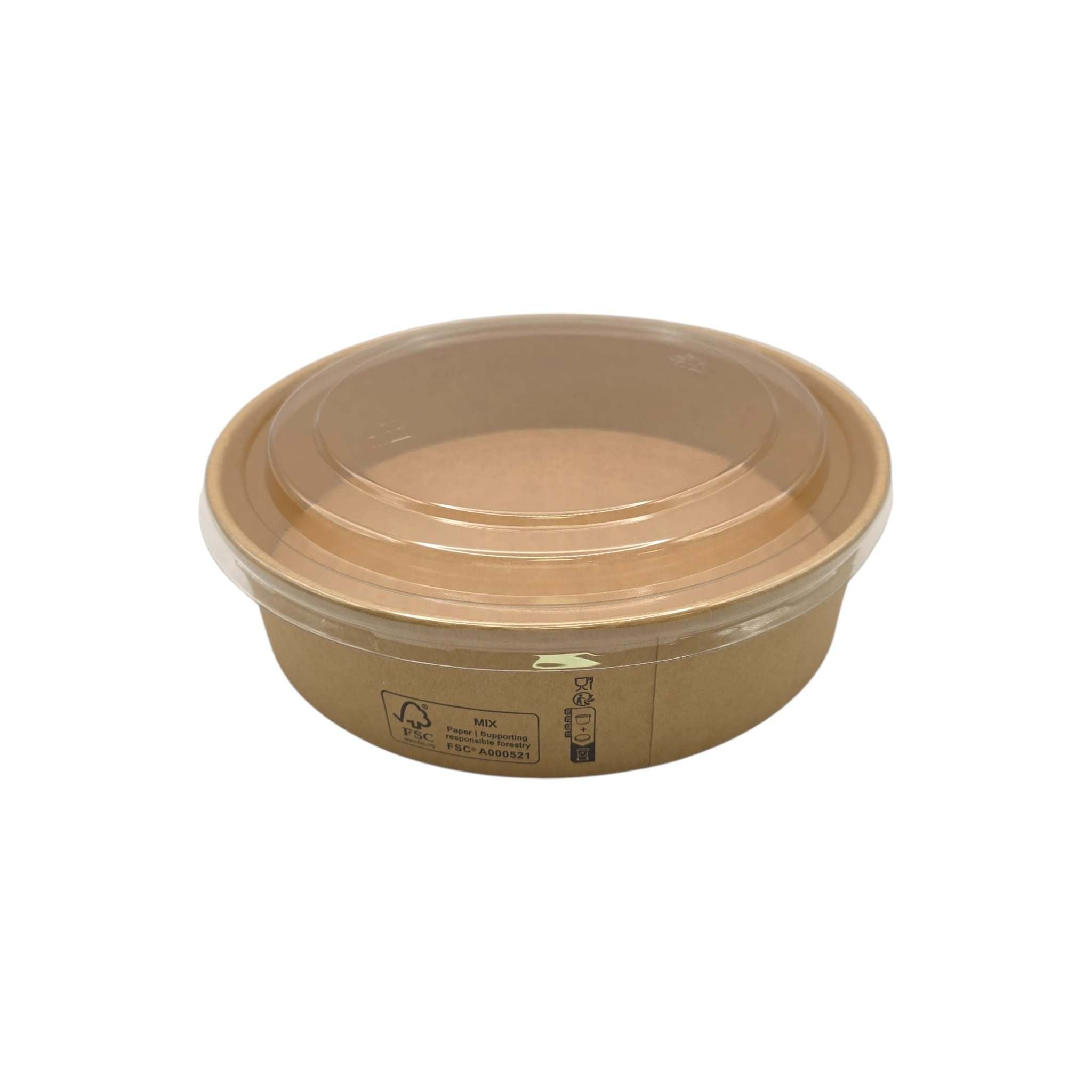 300x Salade / Poke Bowls 1100 ml– Kraft – Ø185 mm