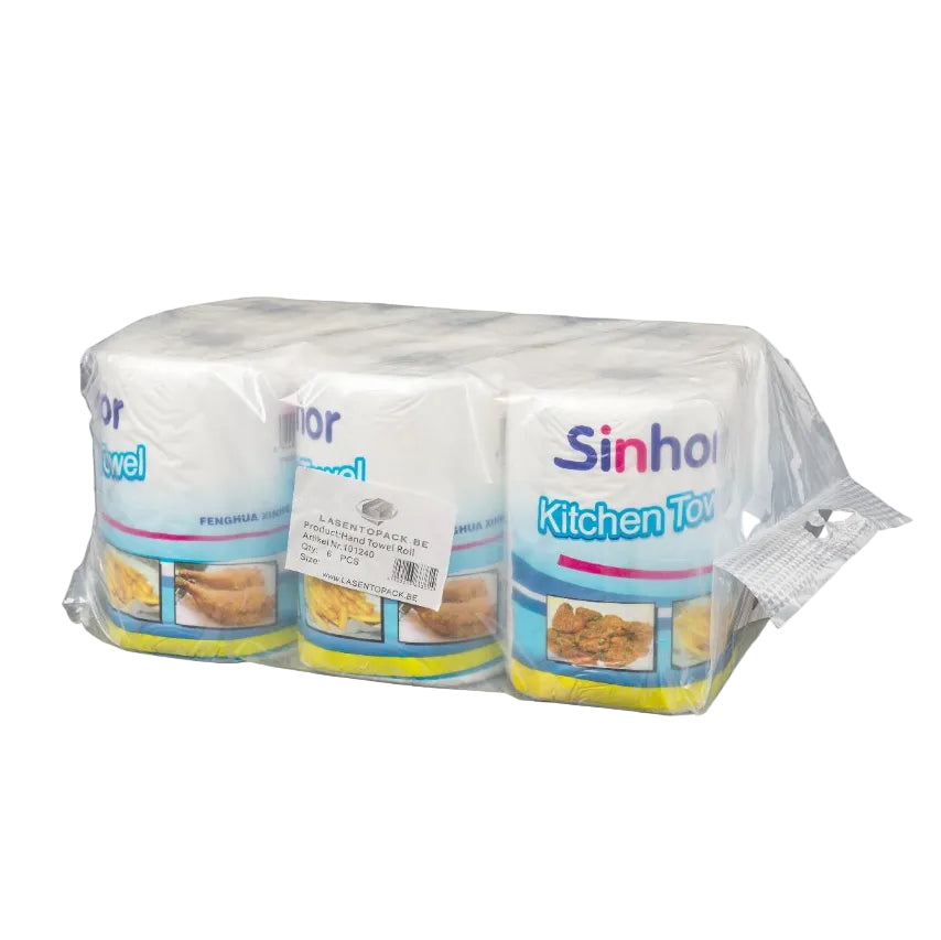 Handdoekrol - Poetsrol - Midi - 2laags - 6 rollen schoonmaak papier - hygiene papier