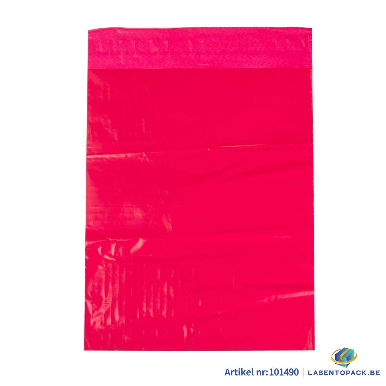 100 roze Coex verzendzakken met retourstrip, 320x450mm, duurzaam en waterdicht
