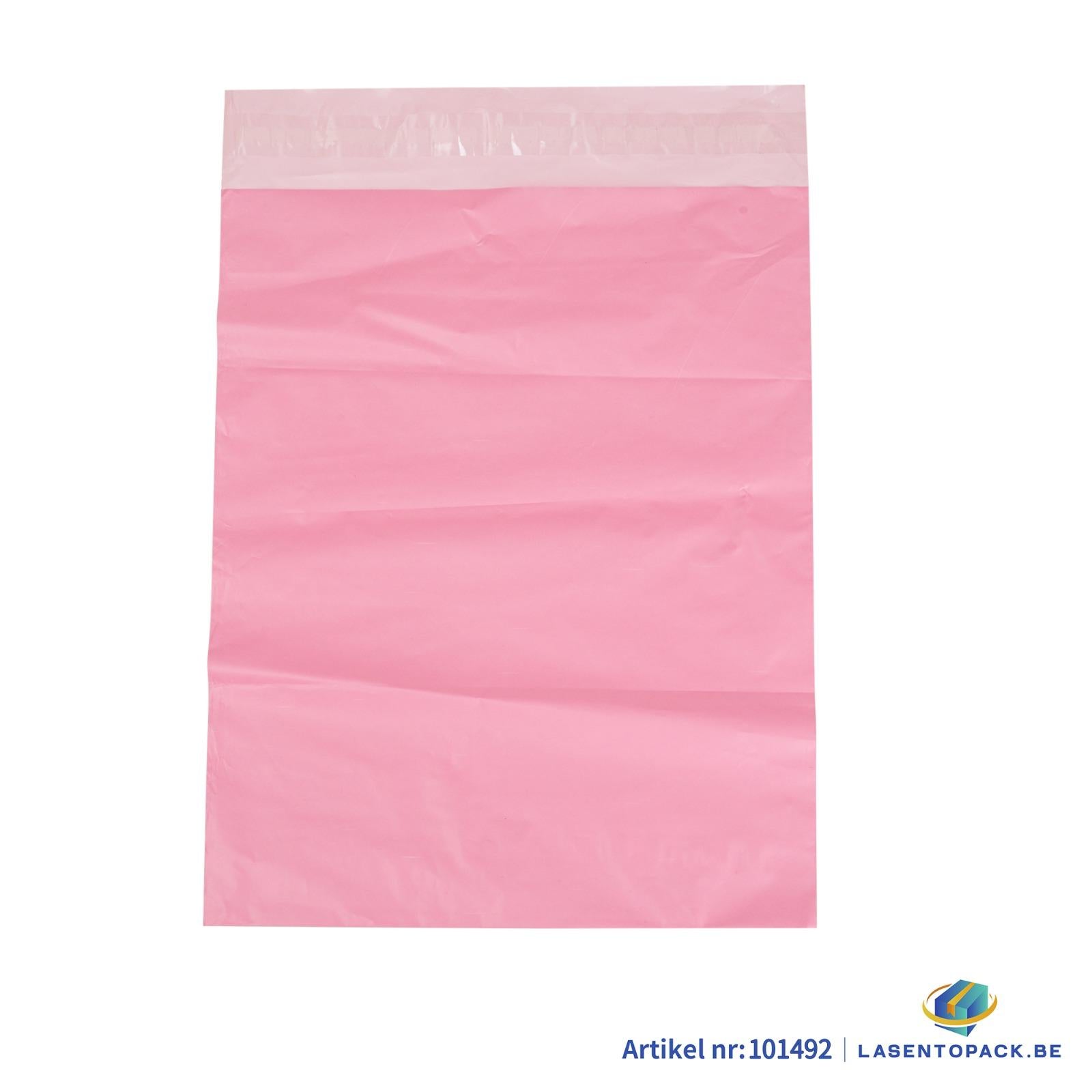 100x Coex verzendzak - 320mm x 450mm Kleur Rose