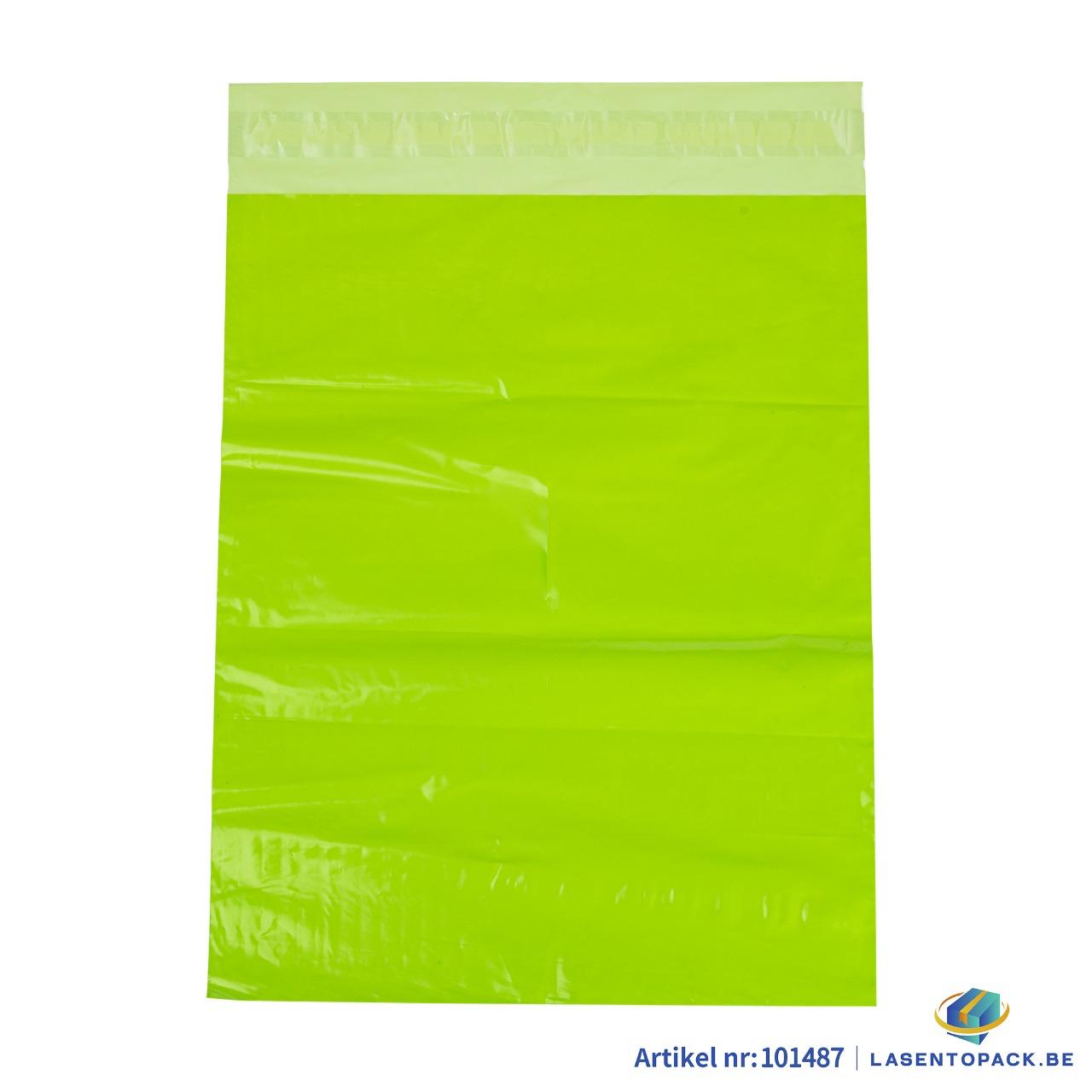 100x Coex verzendzak - 250mm x 350mm Kleur appelgroen