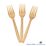 24x Herbruikbare Vork 160mm PP Goud