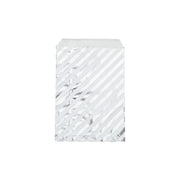 50 stuks Cadeau Papieren Zakjes gestreept kleur Zilver 16cm x 24cm