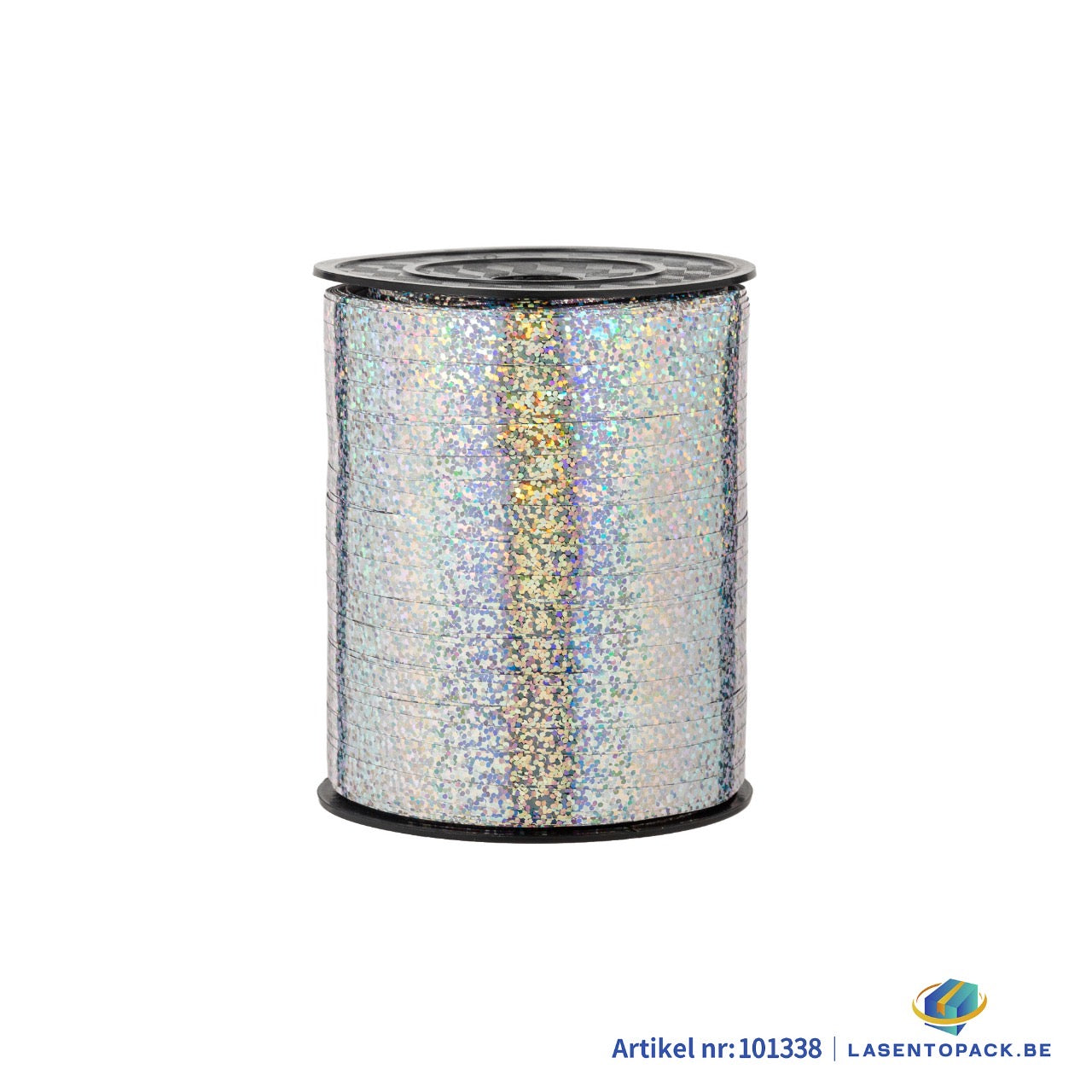 Krullint 5 mm x 500 m – Metallic Zilver met Holografische Glans