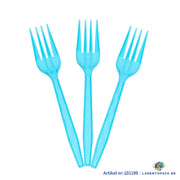 24x Herbruikbare Vork 160mm PP Licht Blauw