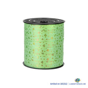 Krullint 10 mm x 100 meter Groen met Hart print