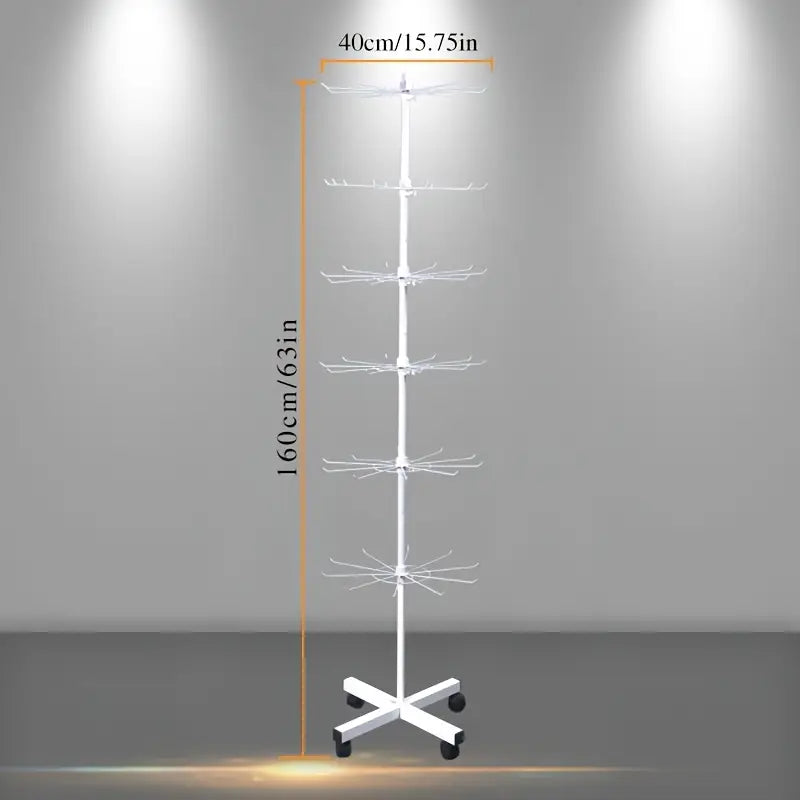 1x Verrijdbare presentatie molen -  7 verstelbare lagen - Wit