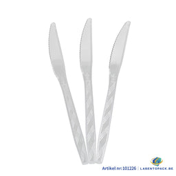 24x Herbruikbare Mes 170mm PP Transparant