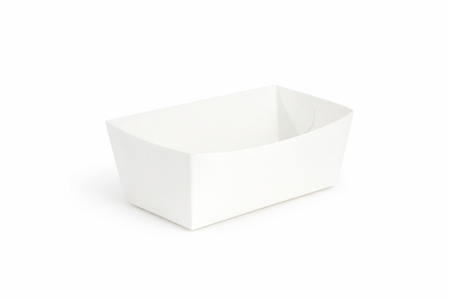 500x Kartonnen frietbakjes 240ml 10cm x 6cm x 4cm - Frietbak wit F1