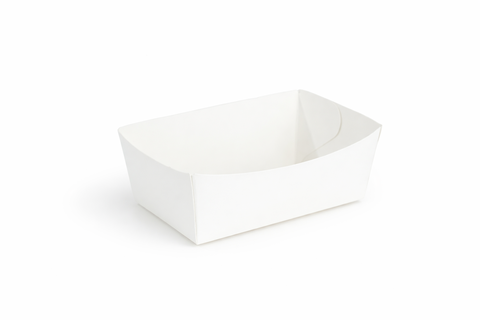 500x Kartonnen frietbakjes 380ml 12x7x4,5cm wit - Frietbak Wit 85